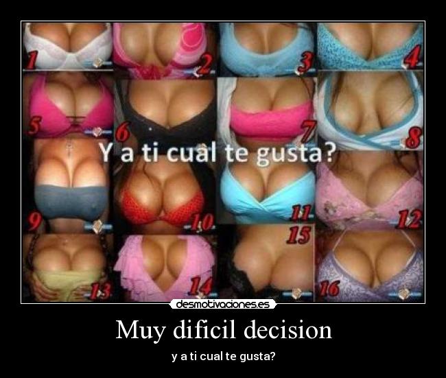 Muy dificil decision - y a ti cual te gusta?