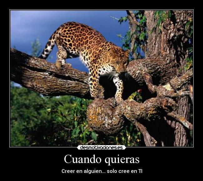 Cuando quieras - Creer en alguien... solo cree en TI