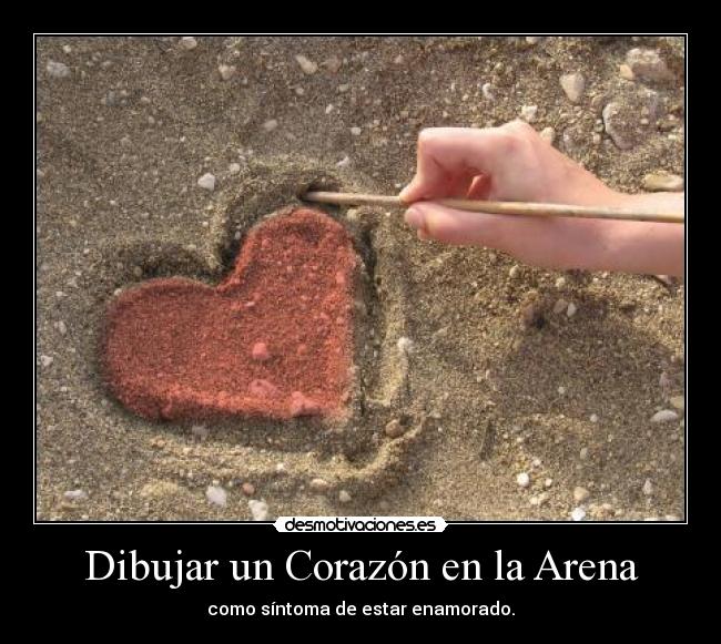 Dibujar un Corazón en la Arena - 