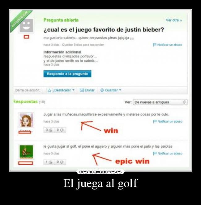 El juega al golf - 