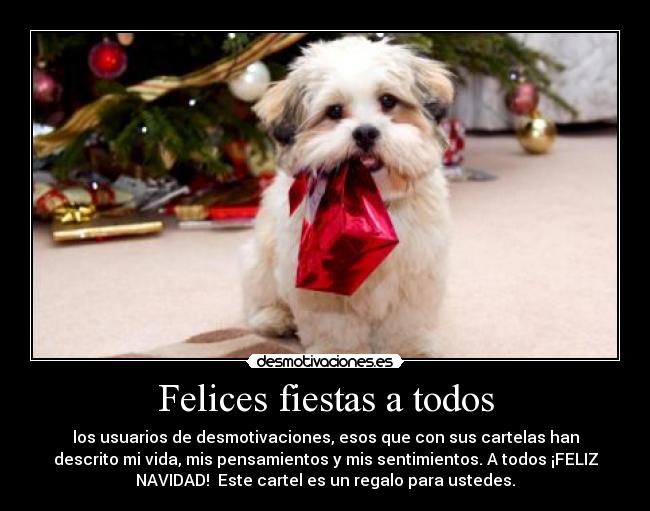 Felices fiestas a todos -