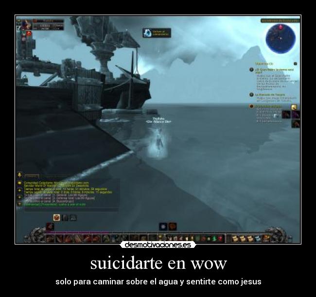 suicidarte en wow - solo para caminar sobre el agua y sentirte como jesus