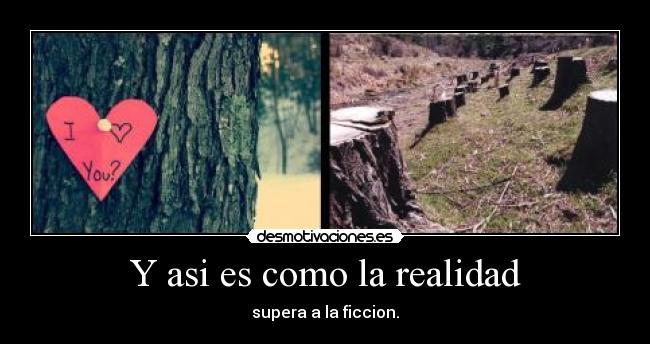 Y asi es como la realidad - supera a la ficcion.