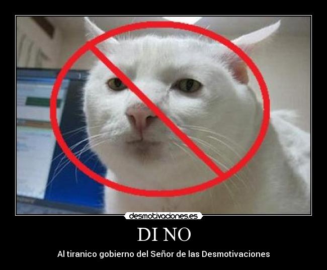 DI NO - Al tiranico gobierno del Señor de las Desmotivaciones