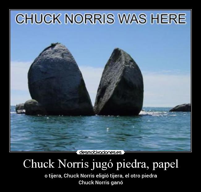 Chuck Norris jugó piedra, papel -