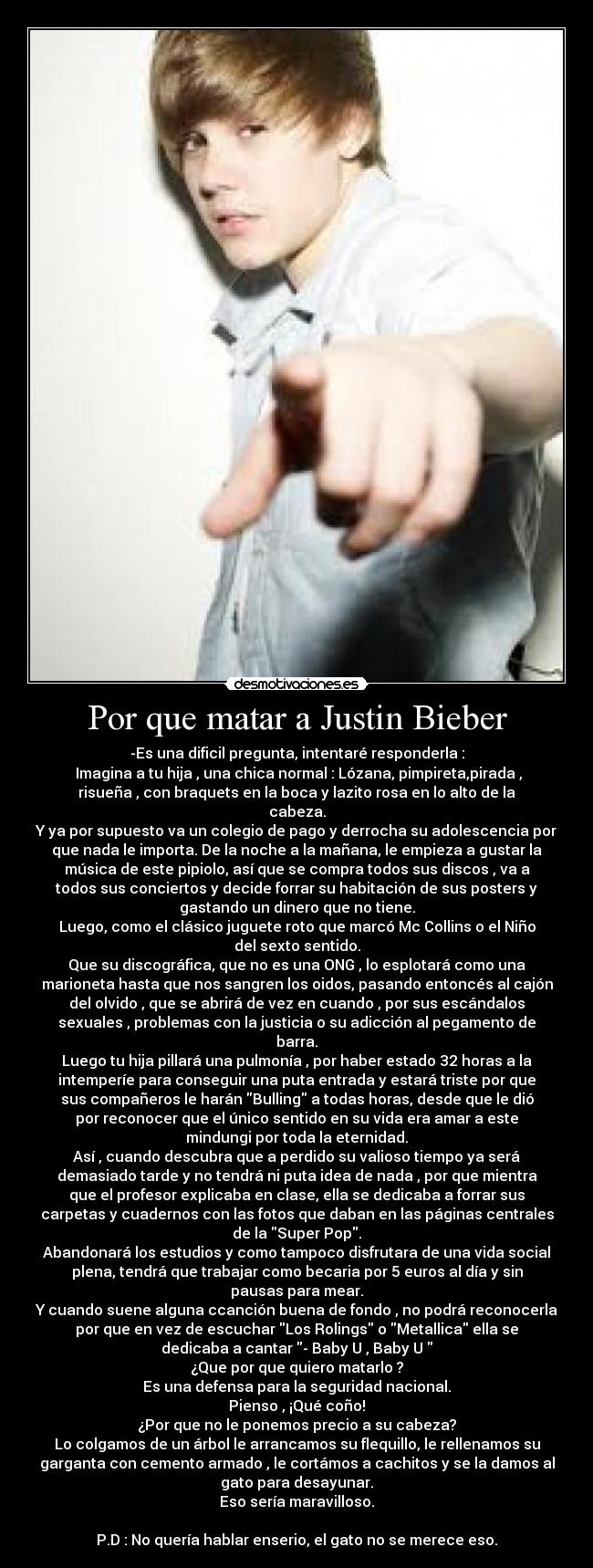 carteles justin bieber desmotivaciones