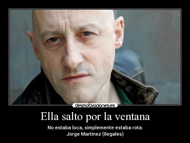 carteles ella salto por ventana jorge martinez ilegales desmotivaciones