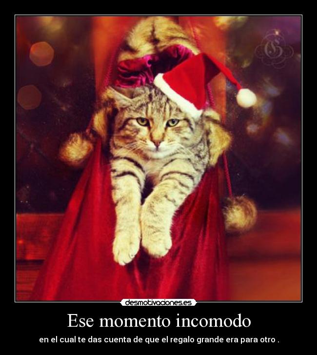 Ese momento incomodo - en el cual te das cuenta de que el regalo grande era para otro .