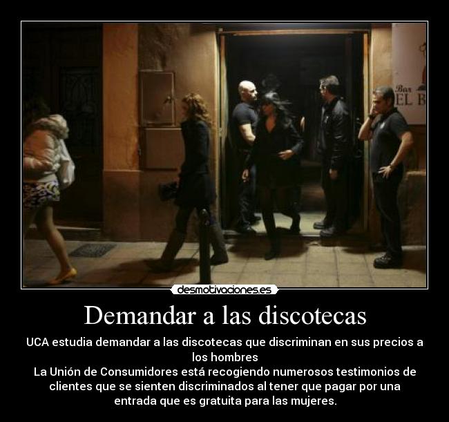 Demandar a las discotecas -