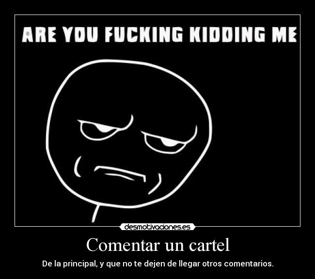 Comentar un cartel - 