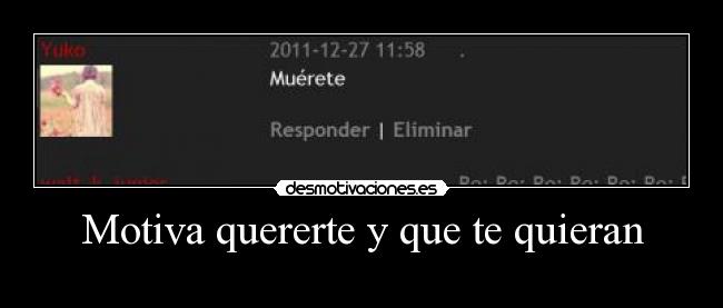 Motiva quererte y que te quieran -