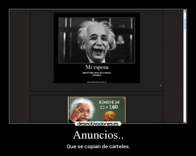 Anuncios.. - Que se copian de carteles.