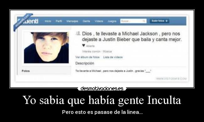 Yo sabia que había gente Inculta - 