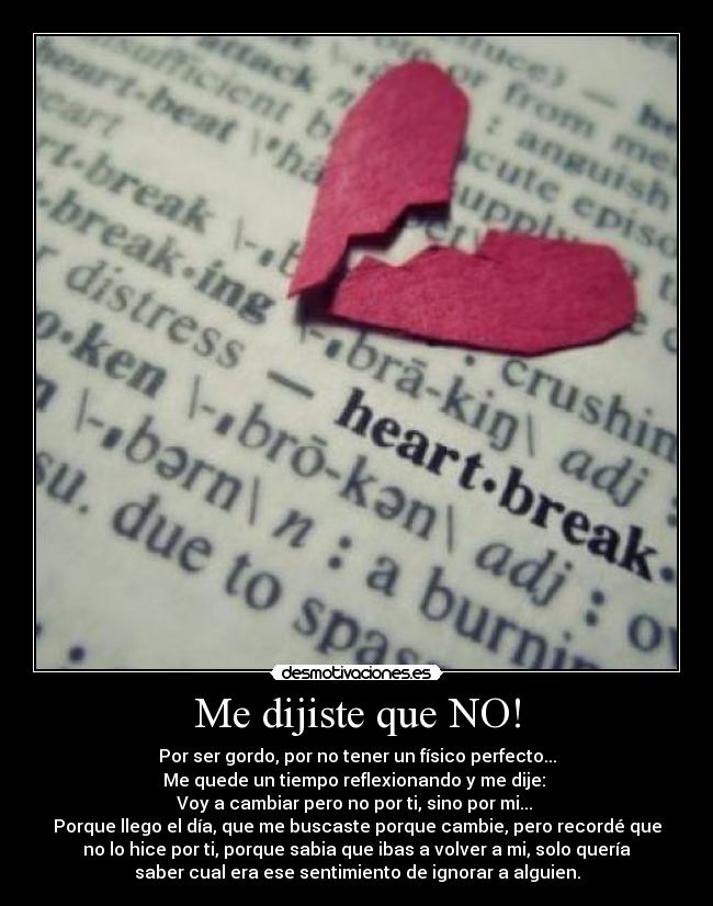 Me dijiste que NO! -