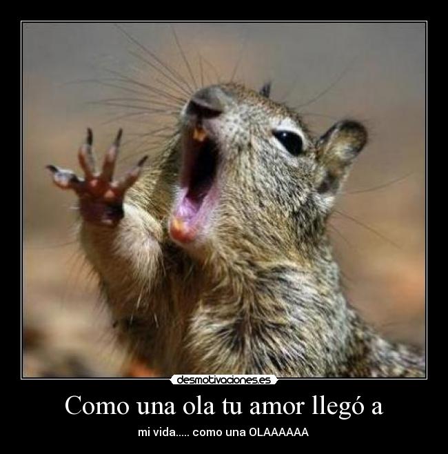 Como una ola tu amor llegó a - mi vida..... como una OLAAAAAA ♫