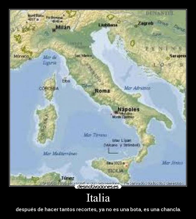 carteles italia recortes bota chancla crisis desmotivaciones
