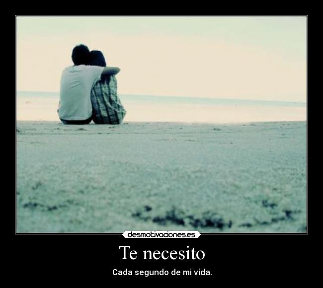 Te necesito - Cada segundo de mi vida.