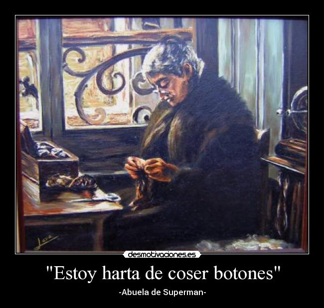 Estoy harta de coser botones - 