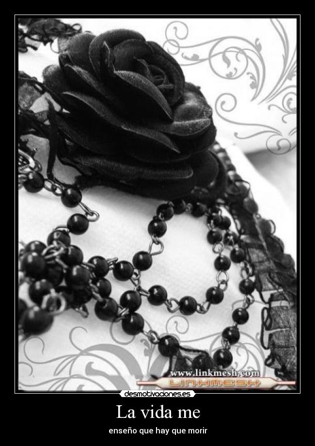 La vida me - enseño que hay que morir