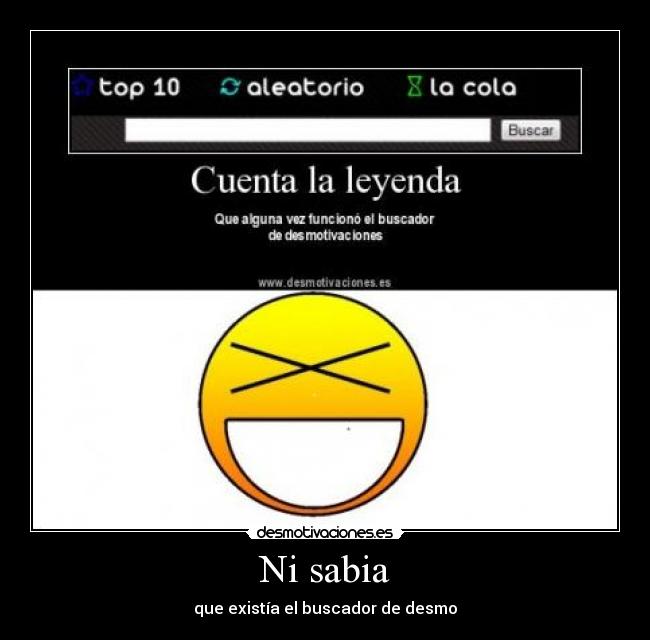 Ni sabia - que existía el buscador de desmo