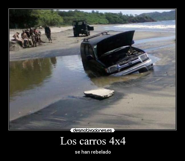 Los carros 4x4 - se han rebelado