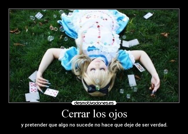 Cerrar los ojos -