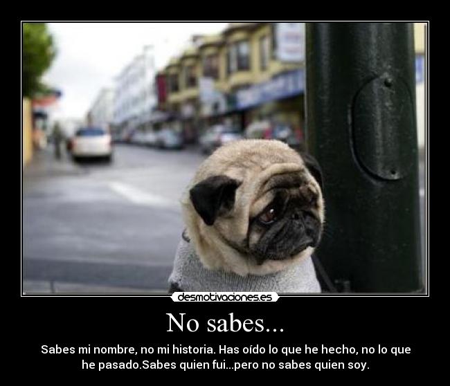 No sabes... - 