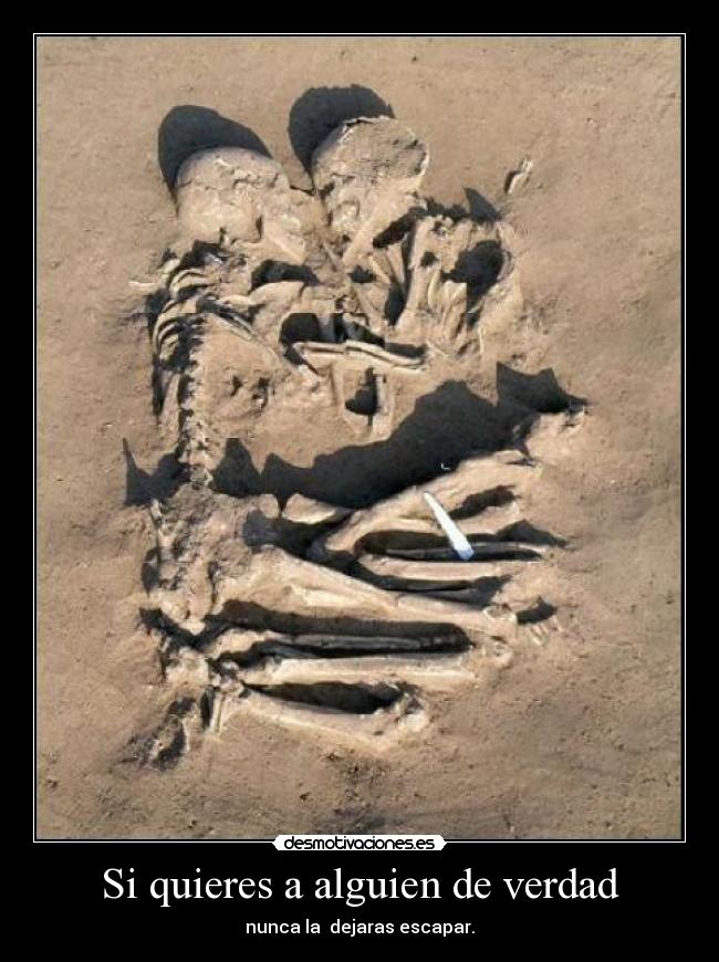 Si quieres a alguien de verdad - nunca la  dejaras escapar.