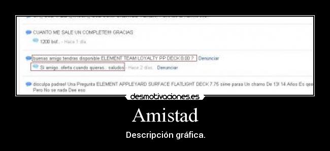 Amistad - Descripción gráfica.