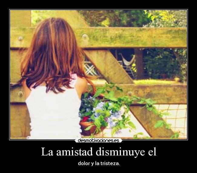 La amistad disminuye el -
