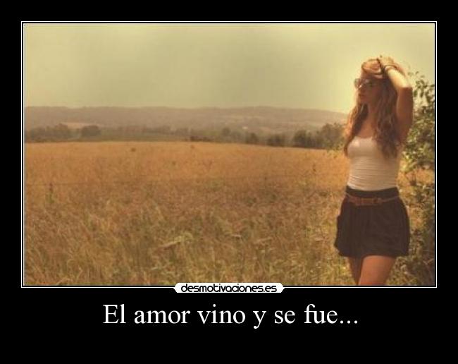 El amor vino y se fue... - 