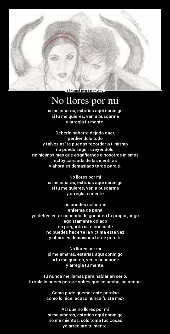 No llores por mi -