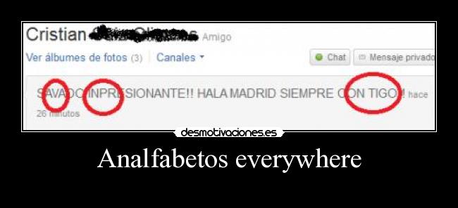 Analfabetos everywhere -