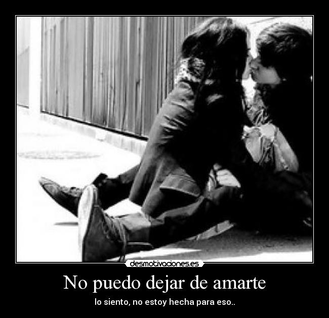 No puedo dejar de amarte - lo siento, no estoy hecha para eso..