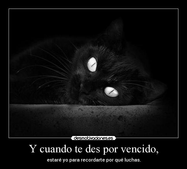 Y cuando te des por vencido, -