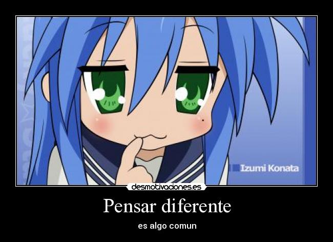 carteles motiva anime tipico kawaii moe konata lucky star otaku manga desmotivaciones