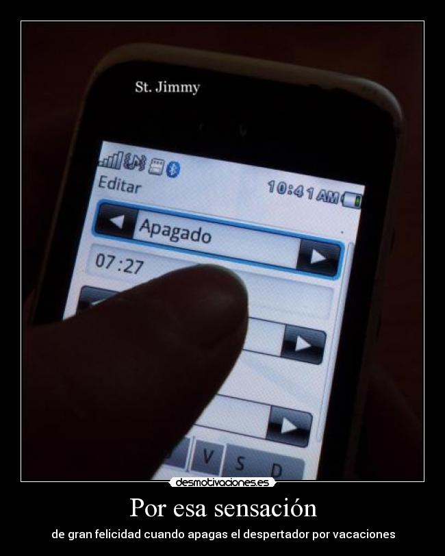 Por esa sensación -