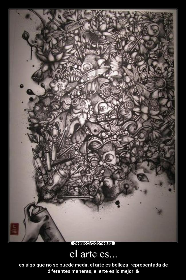 el arte es... - es algo que no se puede medir, el arte es belleza representada de
diferentes maneras, el arte es lo mejor ☮&♥
