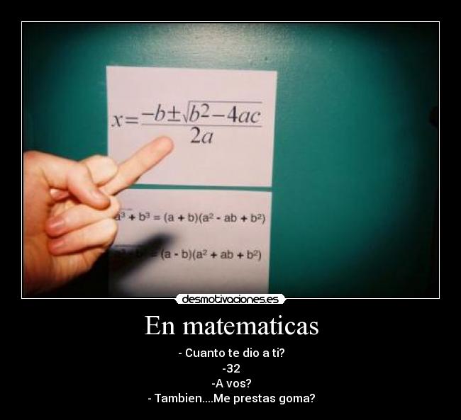 En matematicas -