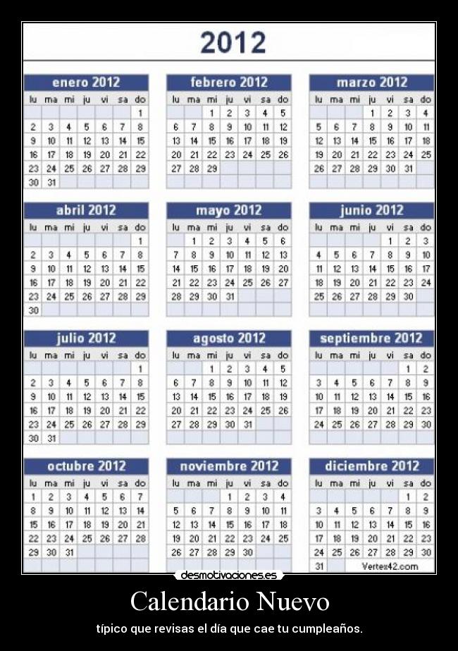 Calendario Nuevo -