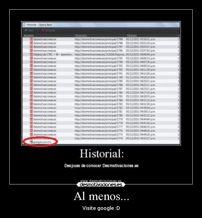 Al menos... - Visite google :D