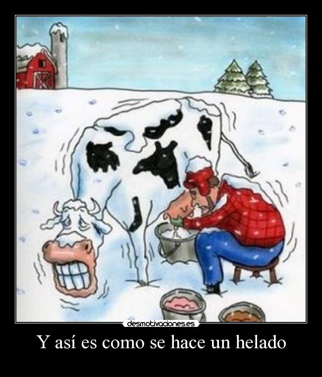 Y así es como se hace un helado -