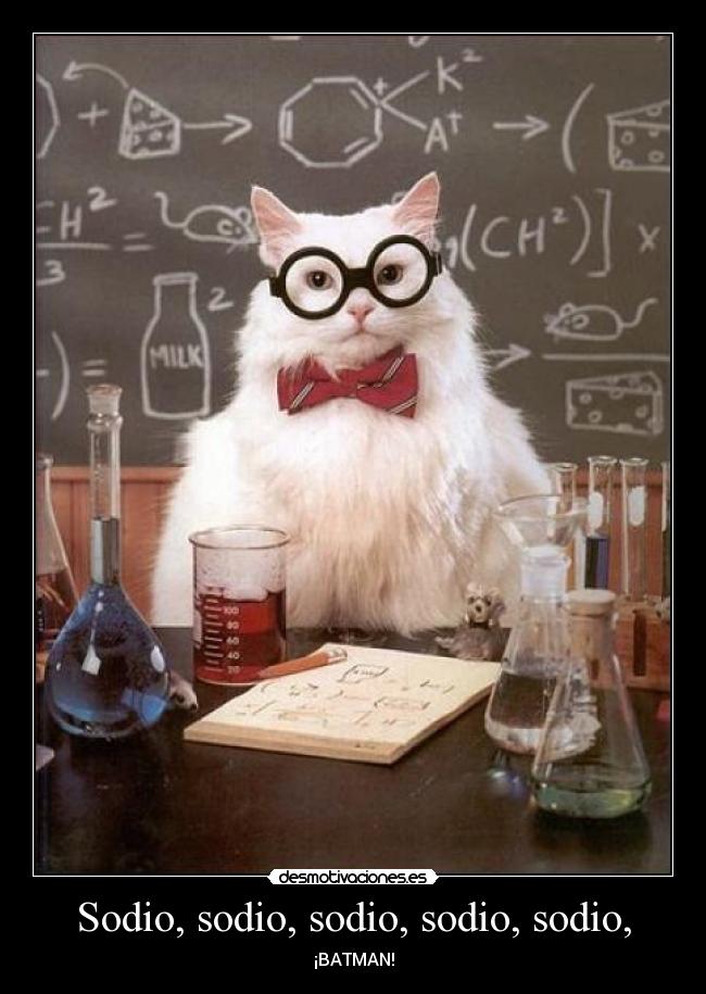 Sodio, sodio, sodio, sodio, sodio, - ¡BATMAN!