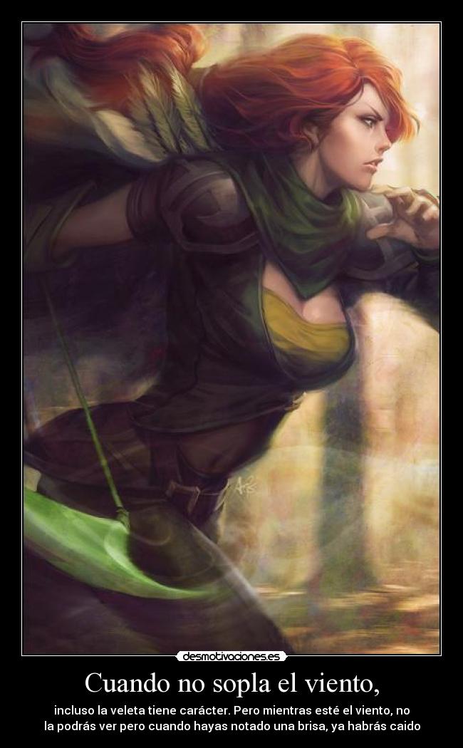 Cuando no sopla el viento, -