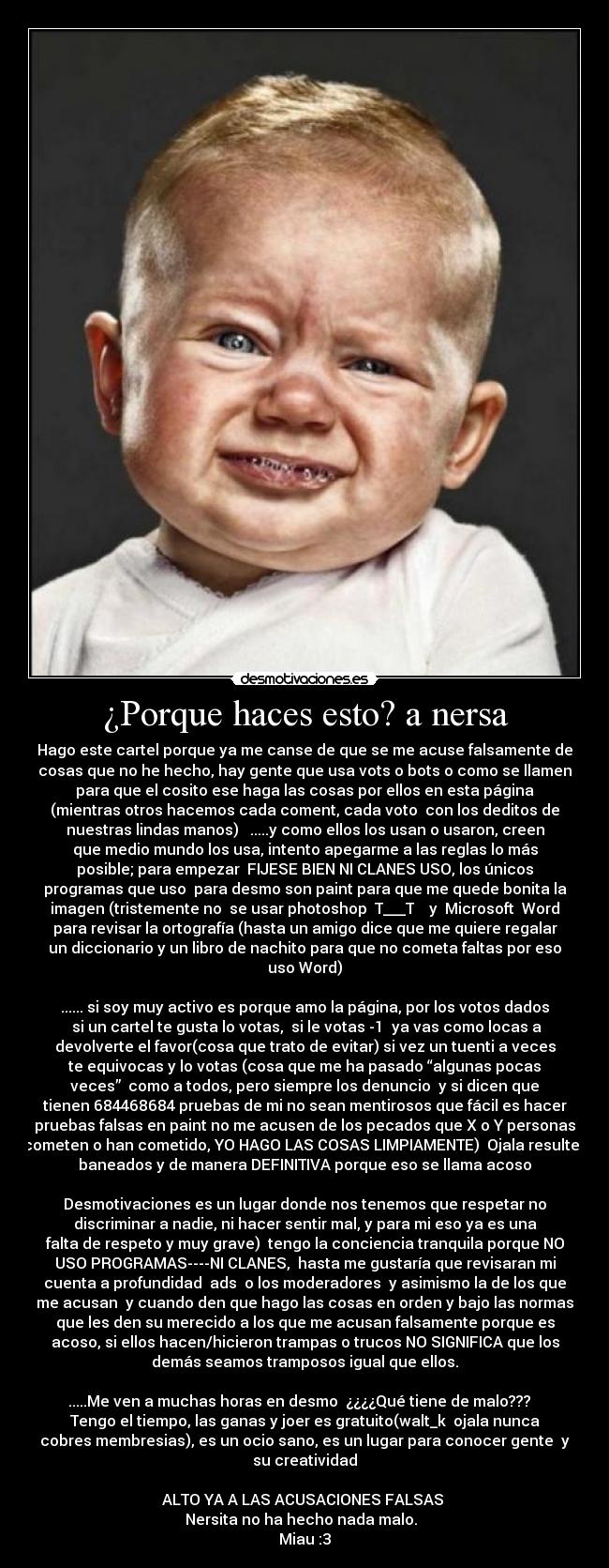 ¿Porque haces esto? a nersa -