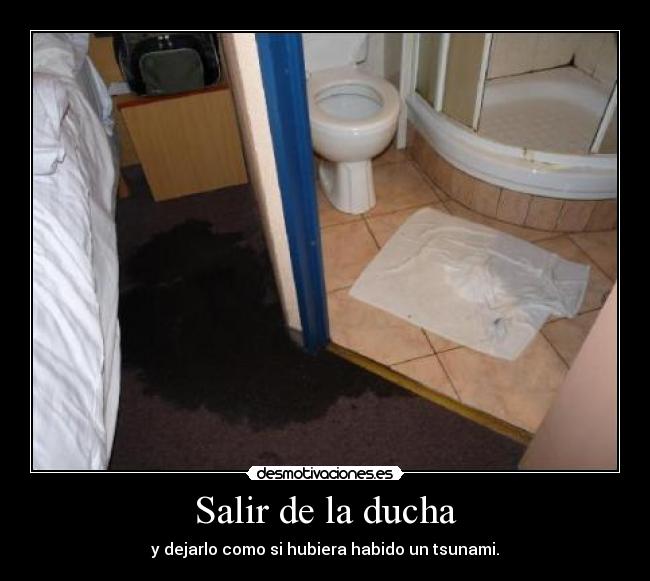 carteles ducha agua tsunami desmotivaciones