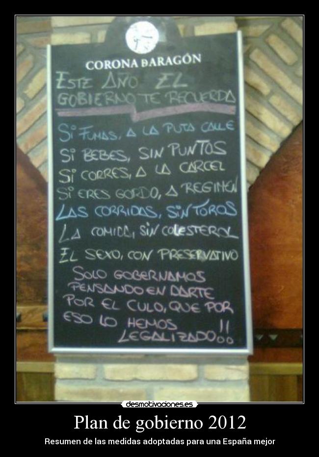 Plan de gobierno 2012 -