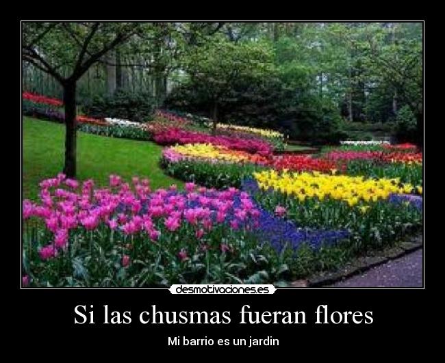 Si las chusmas fueran flores - Mi barrio es un jardin