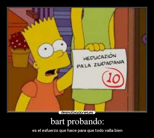 bart probando: - 