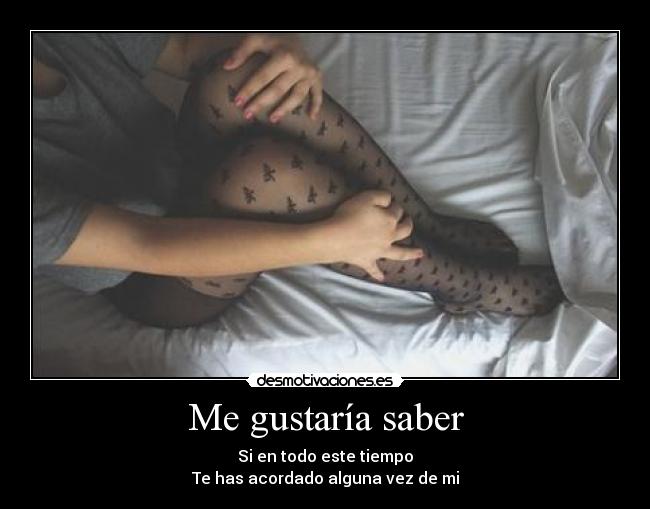 Me gustaría saber - 